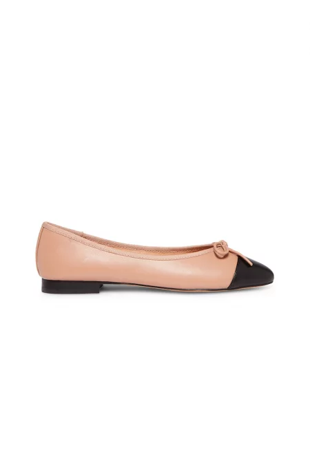 Пантофки Ellison с кожа и еко кожа - Черен/Светлокафяв