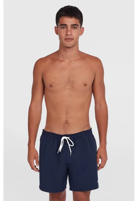 Плувни шорти със странични джобове - Бял/Тъмносин