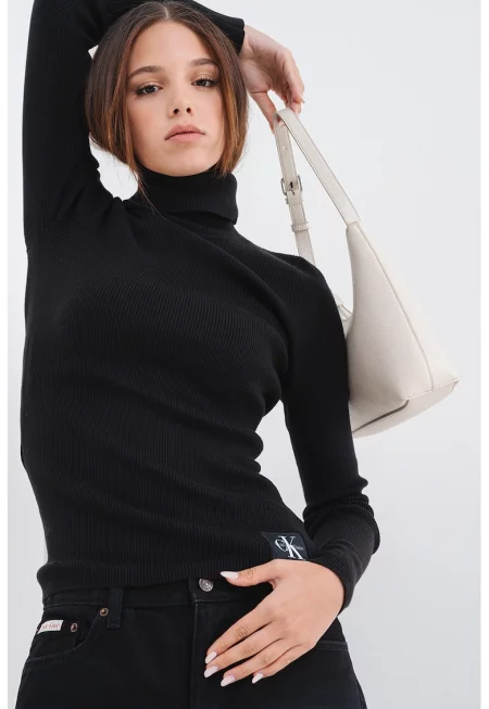 Поло с лого - Черен