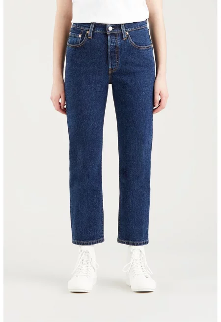 Прави дънки 501® над глезена - Индигово синьо