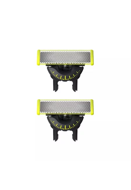 Резерва OneBlade 360 - QP420/50 - Неръждаема стомана - Мокро и сухо - Комплект с 2 остриета - Съвместим с всеки модел  OneBlade и OneBladePro - Зелен