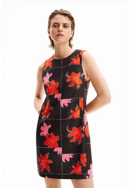 Рокля без ръкави с принт