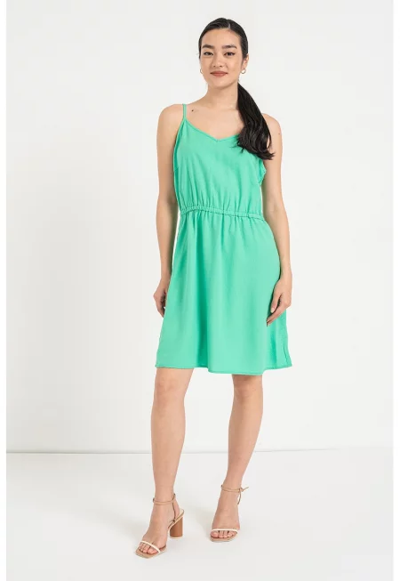 Рокля с лен Milo с шпиц