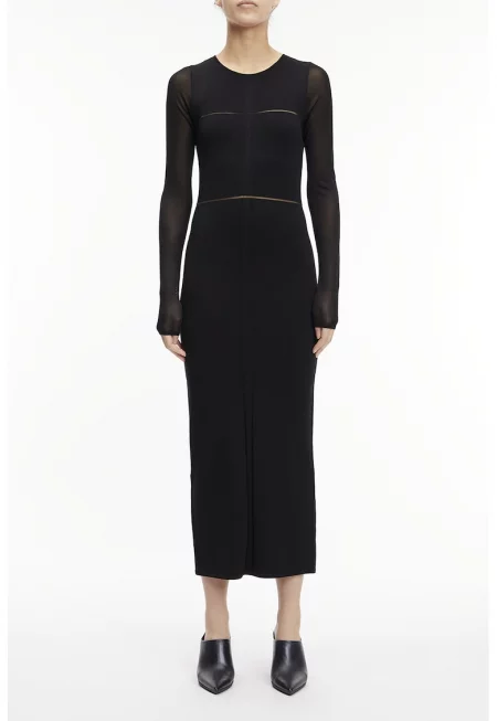 Рокля с отвор на гърба - Черен