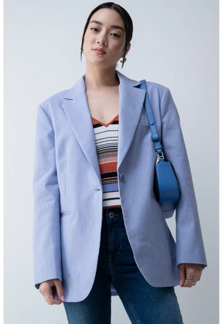 Сако с цепки на гърба - Светлолилав