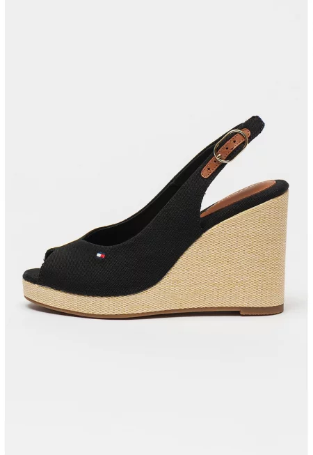 Скосени сандали Flag с отворена пета - Черен