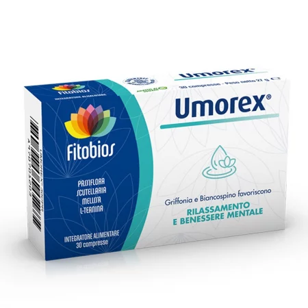Umorex –  антистрес формула за спокоен ум и добър сън - С шлемник, пасифлора, маточина & 5-HTP, 30 таблетки