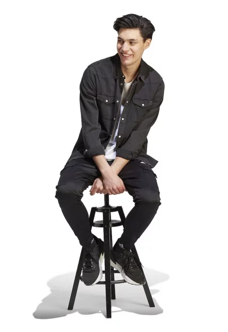 Спортен панталон карго Tiro - Черен