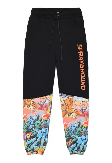 Спортен панталон с графична шарка - Многоцветен