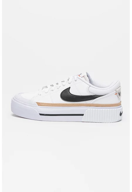 Спортни обувки Court Legacy от кожа и еко кожа - Бял