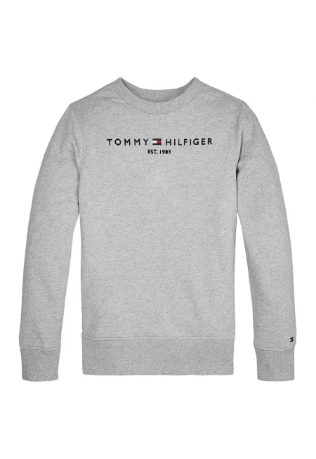 Суитшърт с лого - Сив меланж