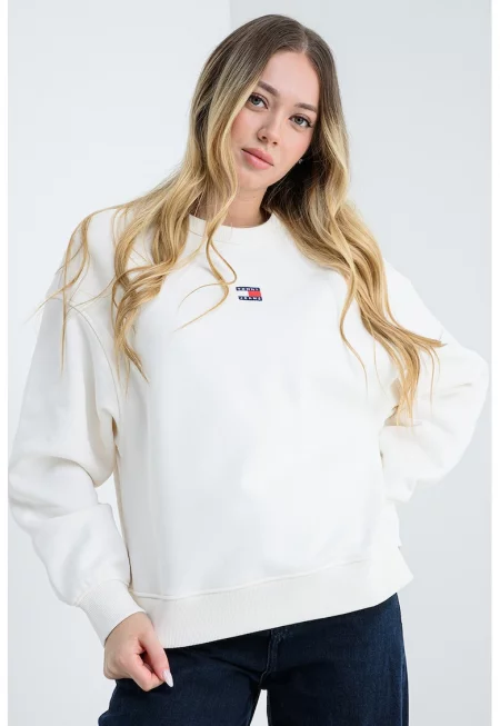 Суитшърт с овално деколте и лого