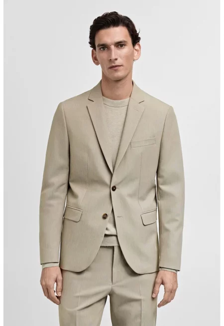 Супер слим сако - Бежов