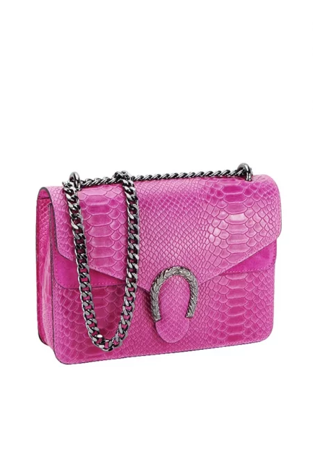 Тъмнобежова чанта от естествена кожа 1524 123 17670