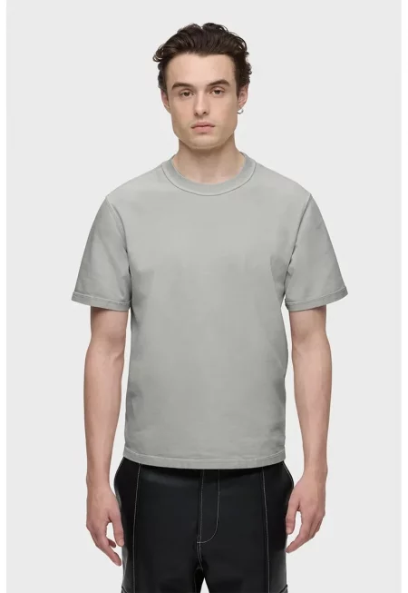 Тениска с кръгло деколте 45JZBLED4761-LED - Tъмносив