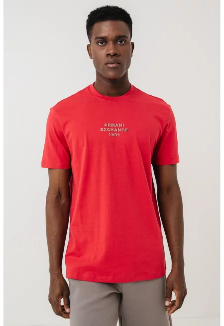 Тениска с овално деколте и лого