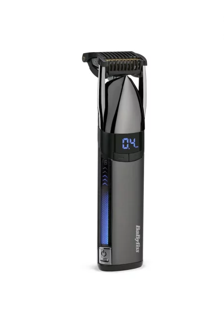 Тример  Super-X Metal Stubble BaByliss  - 90 минути живот на батерията - Титаниеви ножове - Черен
