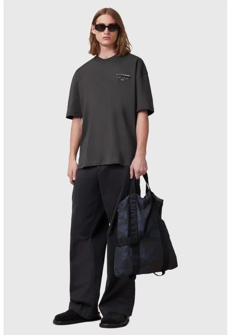 Уголемена тениска Redact от органичен памук - Избеляло черно