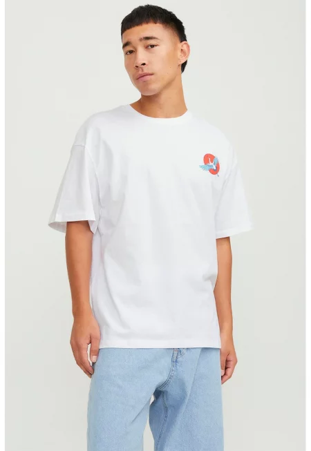 Уголемена тениска с шарка на гърба