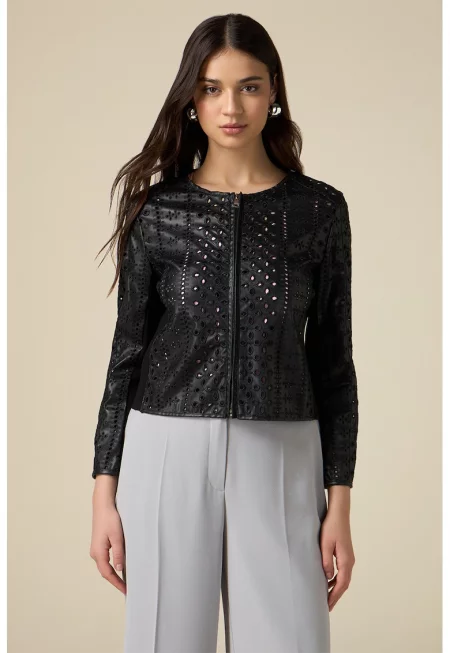 Яке от еко кожа с отвори