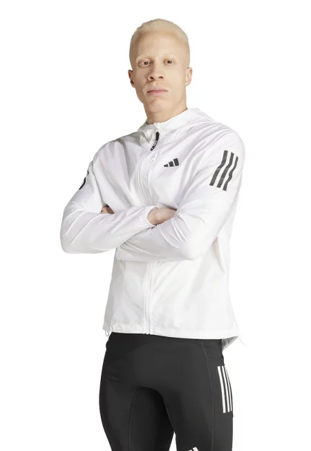 Яке Own The Run с качулка - за бягане - Бял