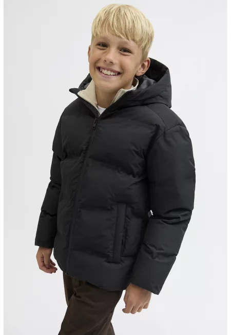 Зимно яке с качулка и джобове