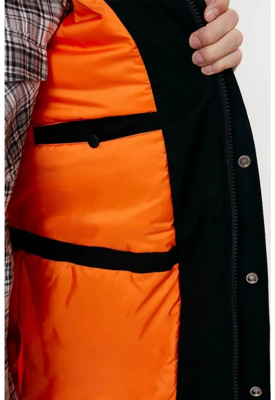 Зимно яке със скосени джобове