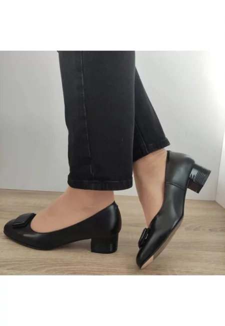 512 Елегантни дамски обувки черни - черни - Черен