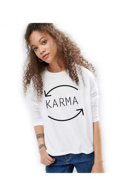 888113391-Бяла дамска блуза - Karma