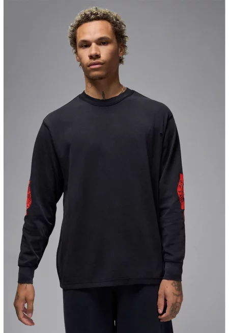 Баскетболна блуза с овално деколте - Червен/Черен