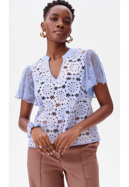 Блуза с дантелени ръкави Tefal