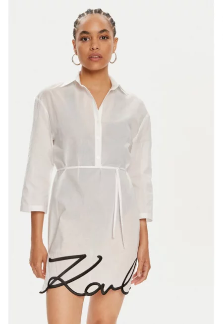 Дамска рокля -  303497781 - Памук - Бяла - Бял