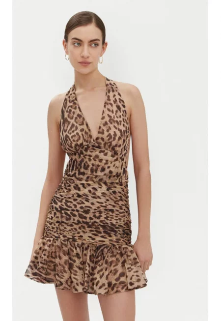 Дамска рокля - Бардо - 304921384 - Полиестер - Кафяв - Кафяв