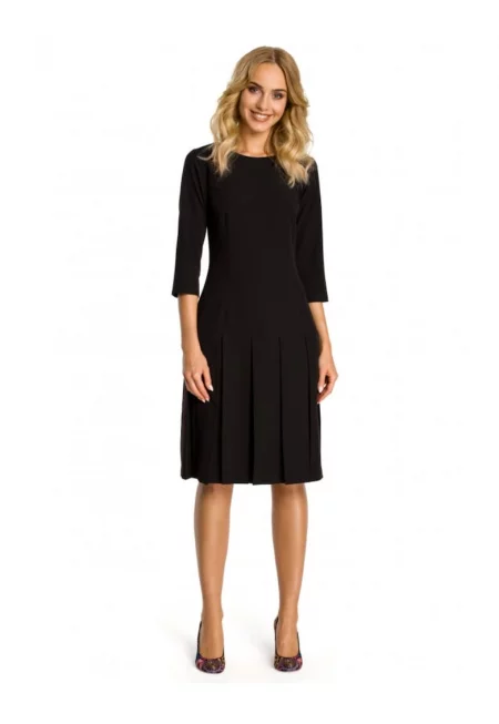 Дамска рокля -  Полиестер/Вискоза - Тъмносин