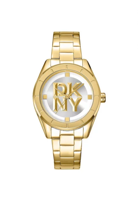 Дамски часовник  Chambers Midi Gold - 34 мм - златна гривна - комплект с кутия