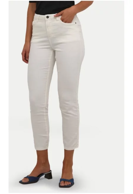 Дамски дънки - кафе - 582029 - Екрю - Памук