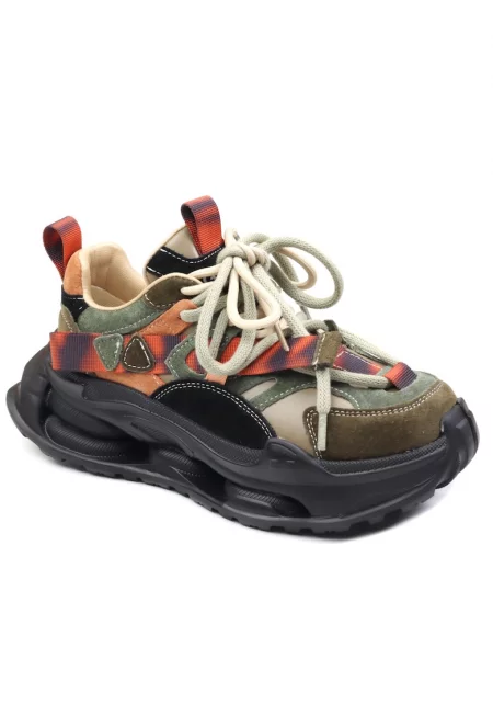 Дамски обувки от естествена кожа 3O36899 40 N - Зелен