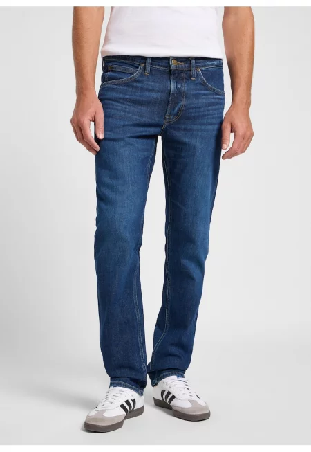 Дънки Мъжки -  Daren Zip Fly - Slim Fit - Средна Талия - 5 Джоба - Цип - Дълги - Памук - W33-L34 US - Син