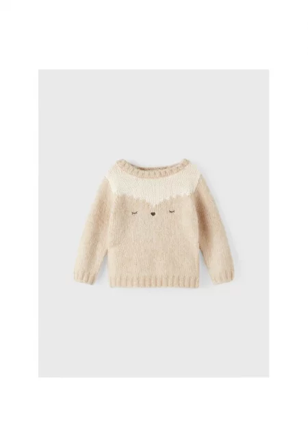 Детски пуловер -  806401 - Бежов - Акрил
