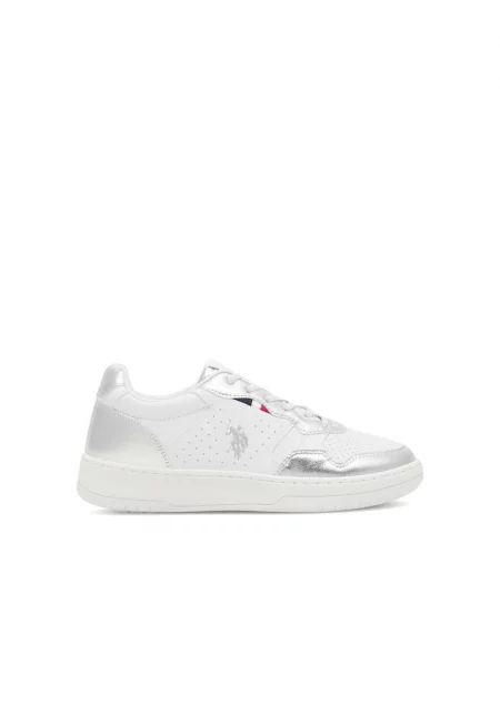 Детски спортни обувки - US POLO ASSN - 590559 - Синтетика - Сребристо / Бяло -