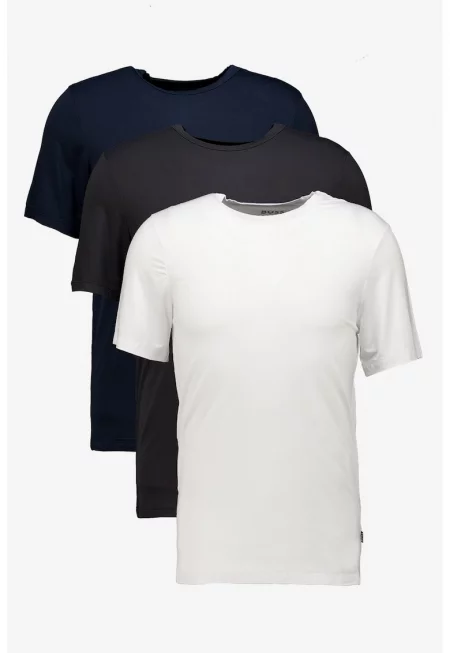 Домашна тениска - 3 броя - Черен/Бял/Тъмносин