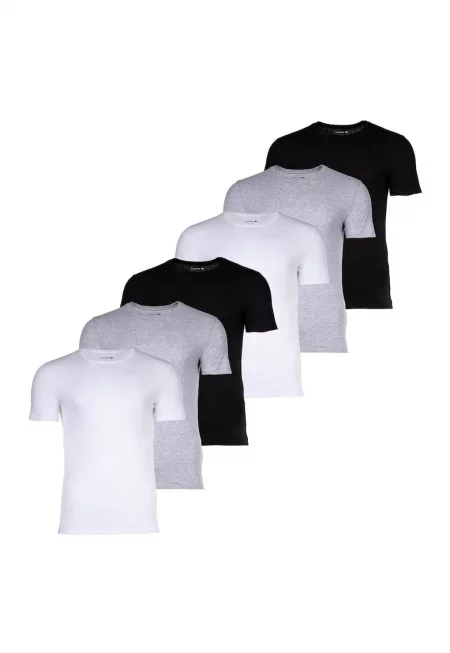 Едноцветна слим тениска - 6 броя
