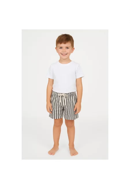 Къс раиран панталон с връзка