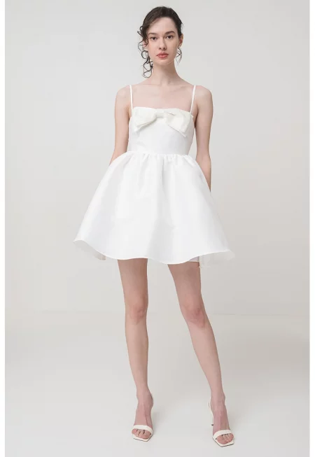 Къса рокля - Бял