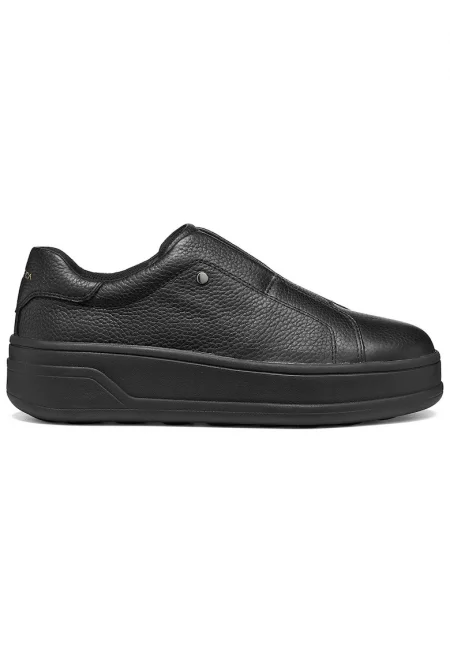 кожени кецове slip-on с платформа 0000306090903_35 - Черен - Черен