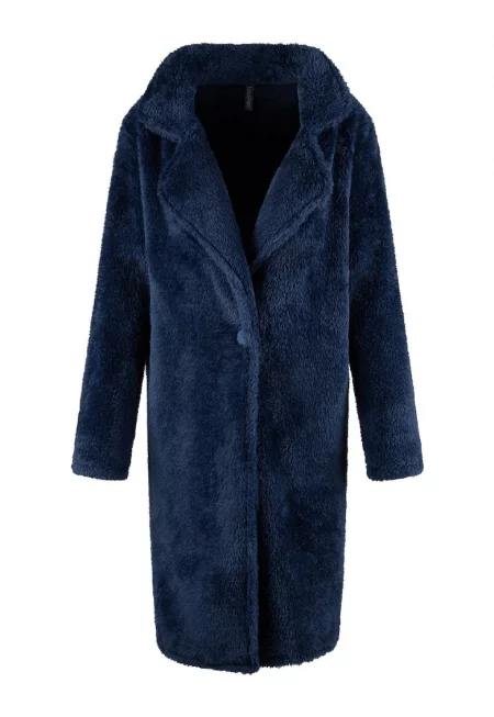 Мъхест халат с джобове