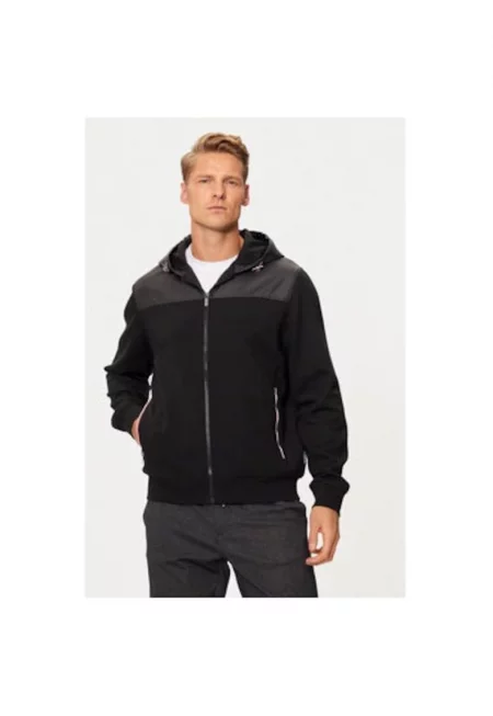 Мъжка блуза -  304695223 - Полиестер/Модал/Памук - Черна