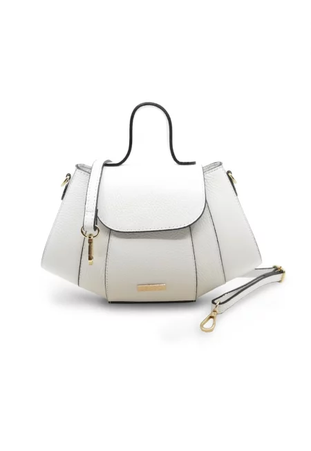 Модерна чанта от естествена кожа Fairy Tale - Бял