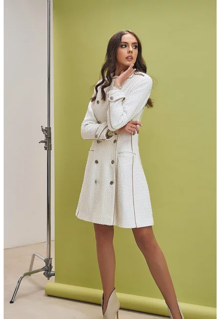 Палто с двуредно закопчаване и двойни ревери