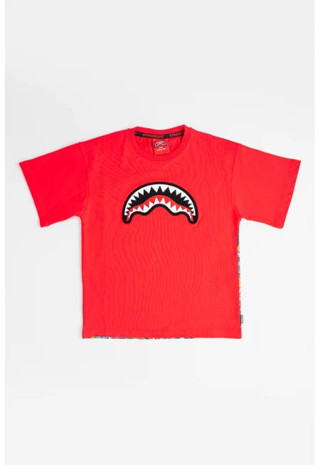 Памучна тениска Insane City - Червен/Оранжев/Син